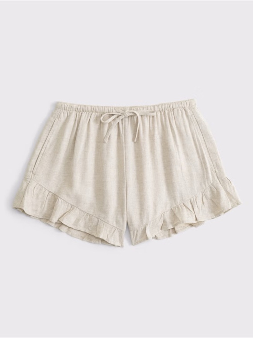 Abercrombie Linen-Blend Ruffle Pull-On Short size small NWT